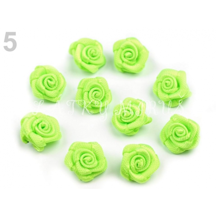 Růžičky neon zelené (10ks)