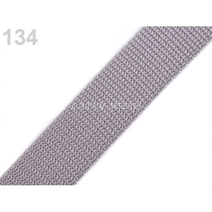 Popruh 25mm šedý