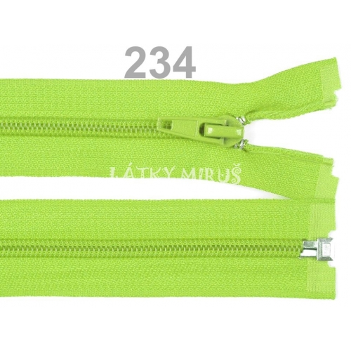 Spirálový zip šíře 5 mm délka 35 cm bundový zelený