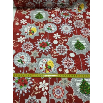 Bavlněný běhoun š.50cm - vánoční vzory