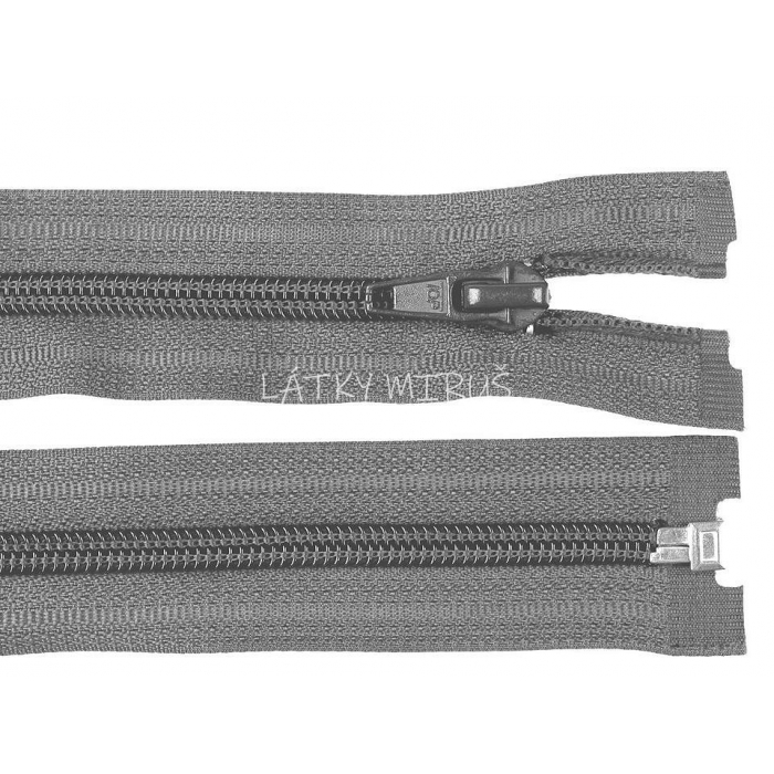 Spirálový zip šíře 5 mm délka 75 cm bundový šedý