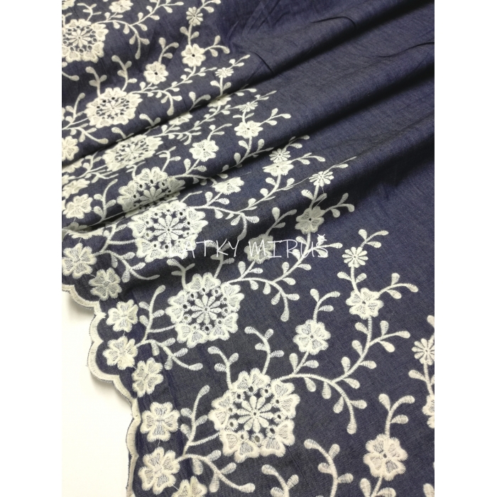Denim s výšivkou 15019/008 Denim s výšivkou 15019/008