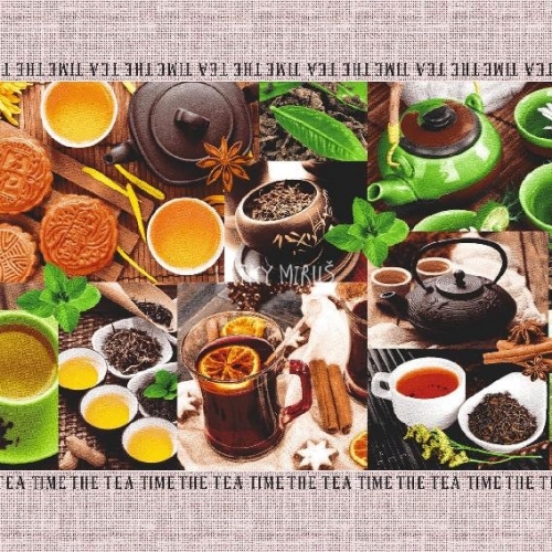Vafle - utěrkovina (63x50) čas na čaj