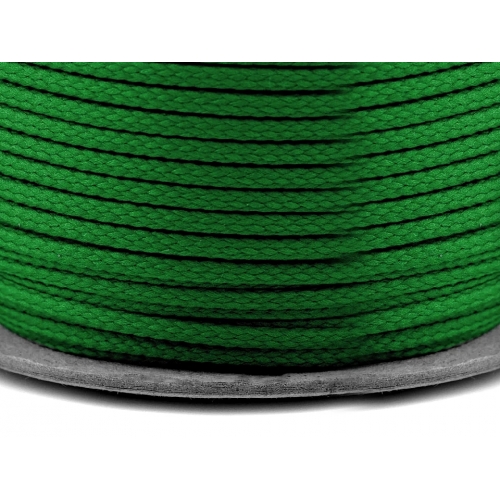 Šňůra PES 4mm - zelená 