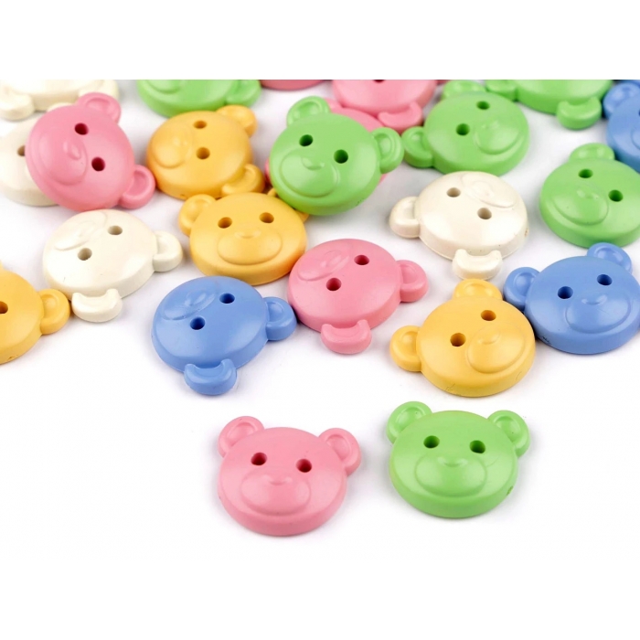 Knoflík medvídek zelený