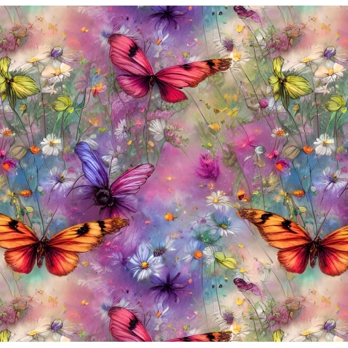 Kočárkovina - motýli na louce