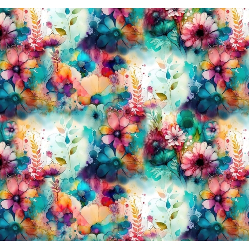 Teplákovina - květy barevné 