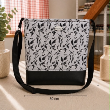 Crossbody - lístky na šedé Crossbody - lístky na šedé