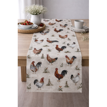 Povlak 40x40 slepice na režné