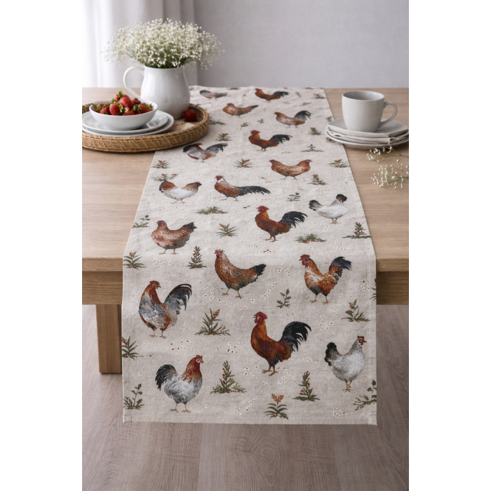 Ubrus 65x65 slepice