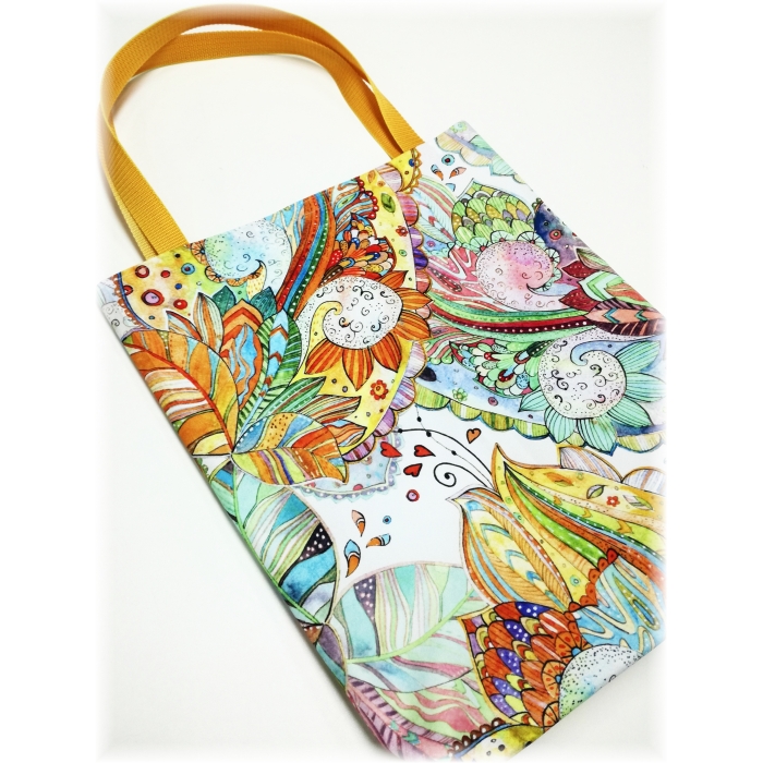 Nákupní taška - malované květy