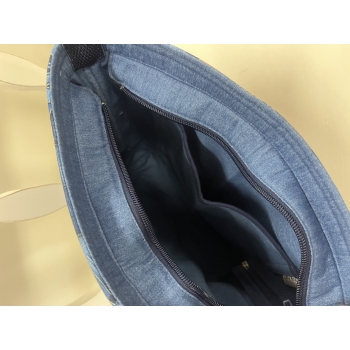 Crossbody - květy denim 2