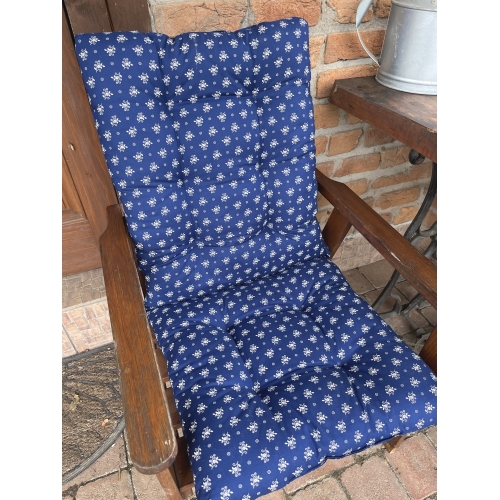 Polstr na židli  - křeslo - modrotisk
