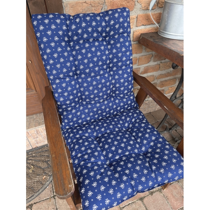 Polstr na židli  - křeslo - modrotisk