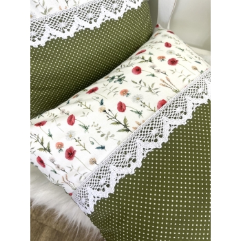 Povlak 40x40 vlčí máky v krajce