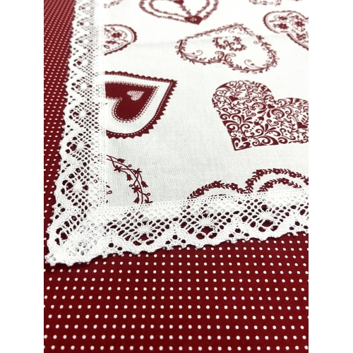 Ubrus 45x45 - srdce