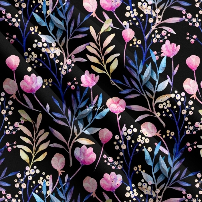 Kočárkovina - akvarelové květy 1