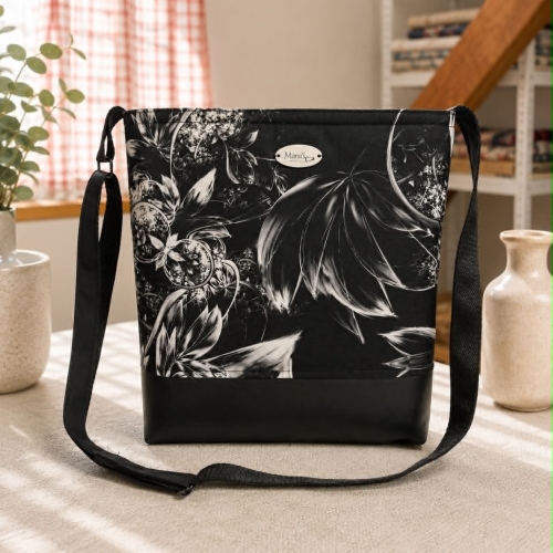 Crossbody - černo - bílá 