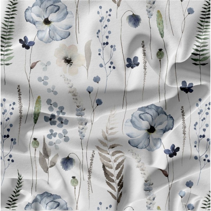 Teplákovina - akvarel květy