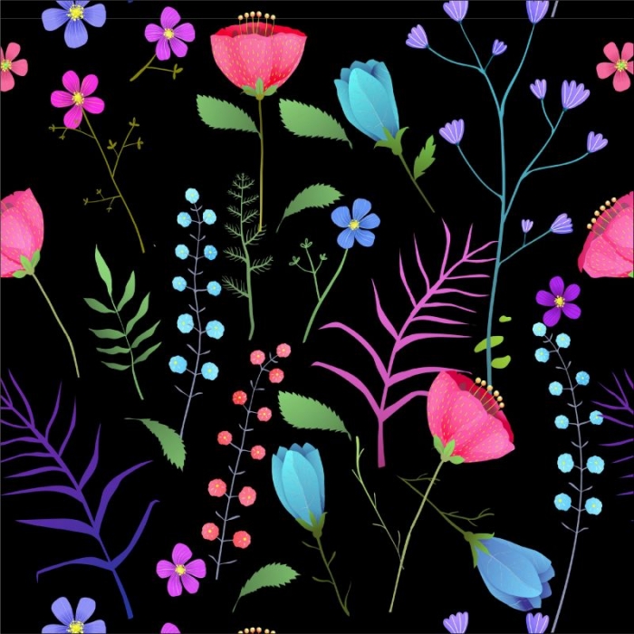 Kočárkovina - malované dětské květy
