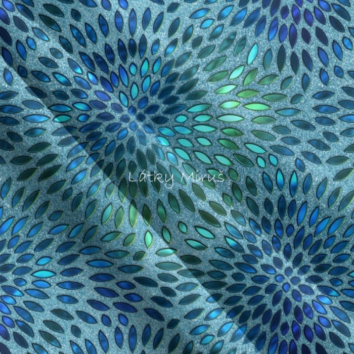 Kočárkovina - vitráž modrá