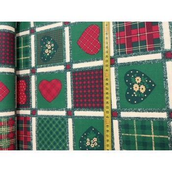 Vánoční patchwork zelený