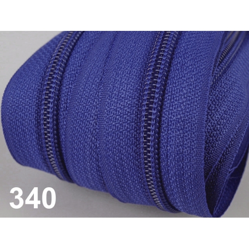 Zip spirálový-nekonečný-modrý 3mm